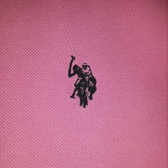 Pink US Polo Assn Golf Shirt Size Large - Picture 3 of 8